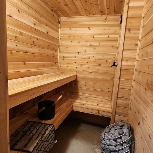 Custom cedar sauna