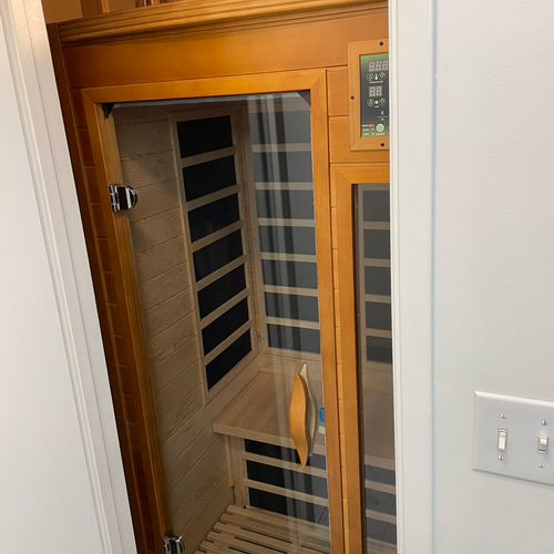 Dmitrii assembled our new indoor infrared sauna an