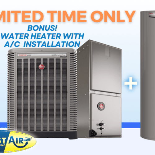 All thru May 2024! Bonus water heater with new A/C