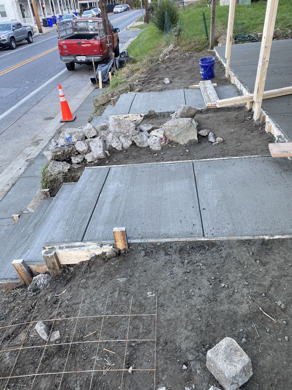 Concrete steps.