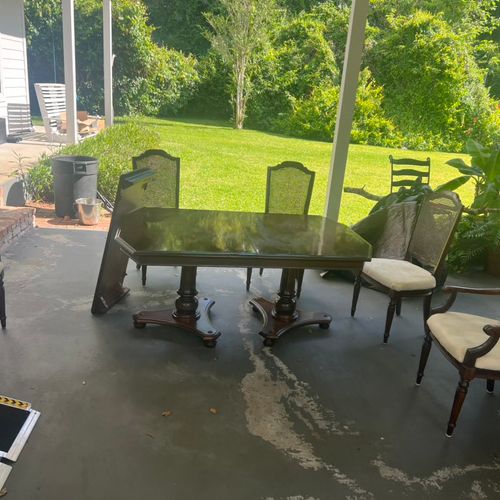 Antique dining set removed for Mis Kathy