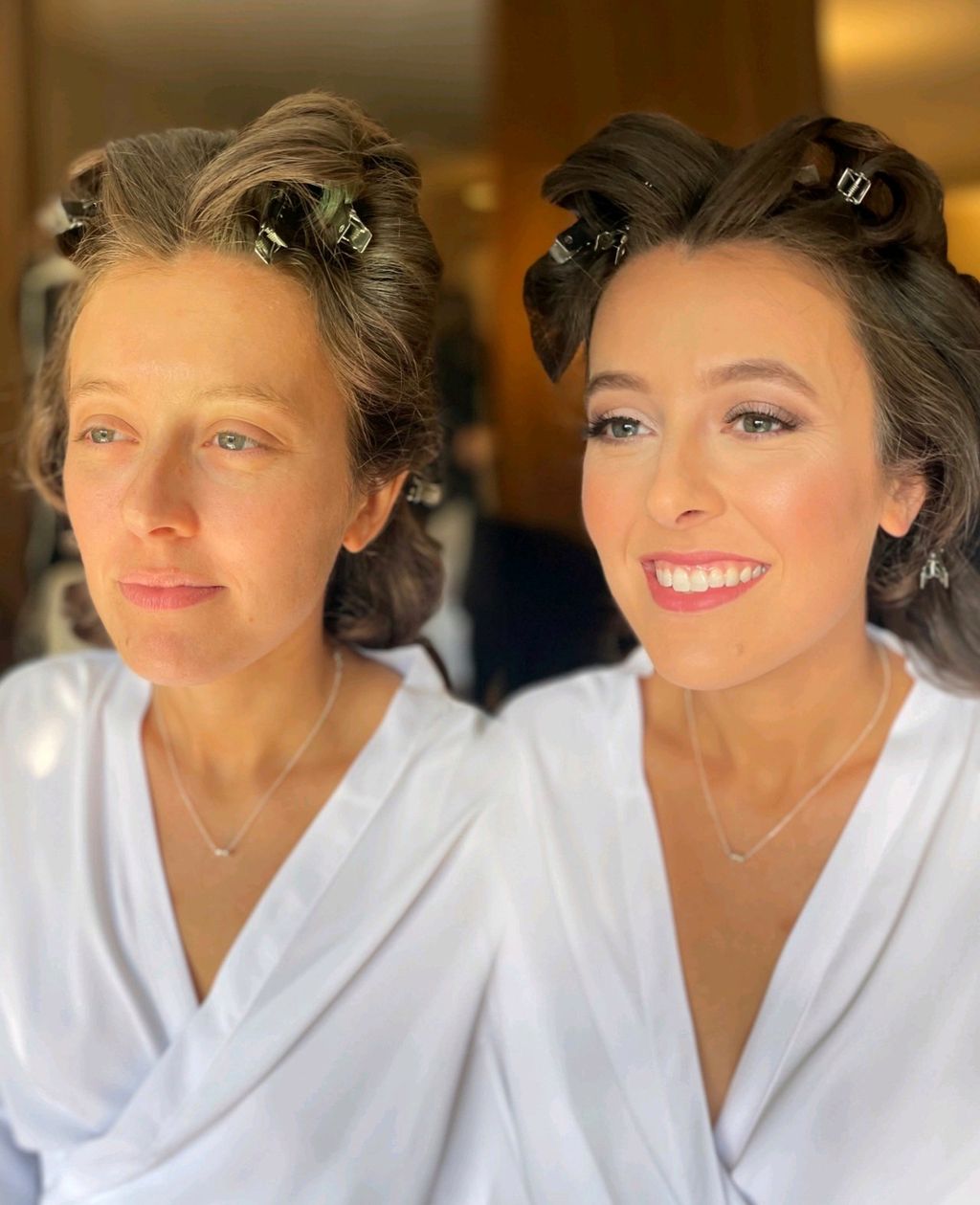 Bridal before and after makeup 