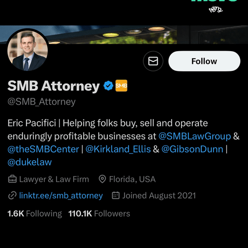 Helped SMB attorney gain 10,000 followers in a few