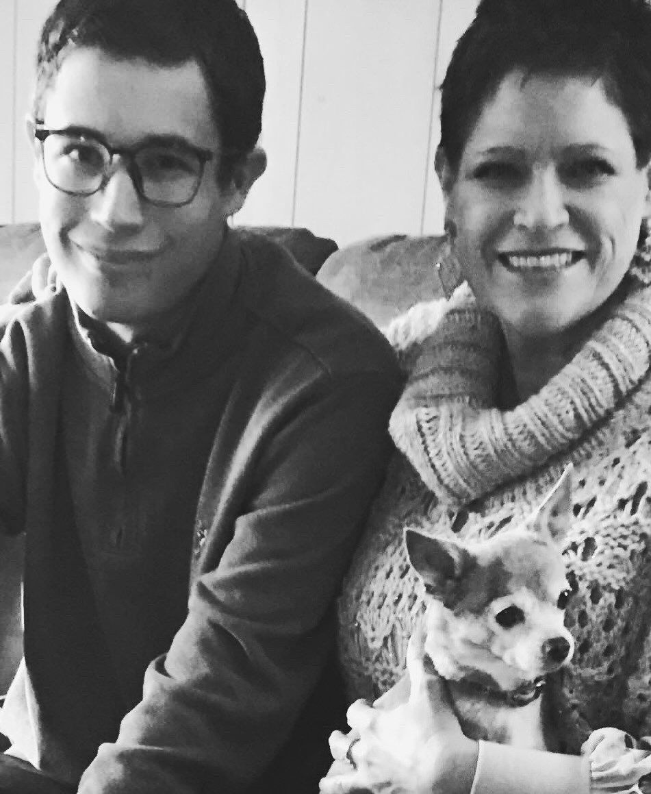 Me, my son, and my baby Izzy on my 51st birthday t