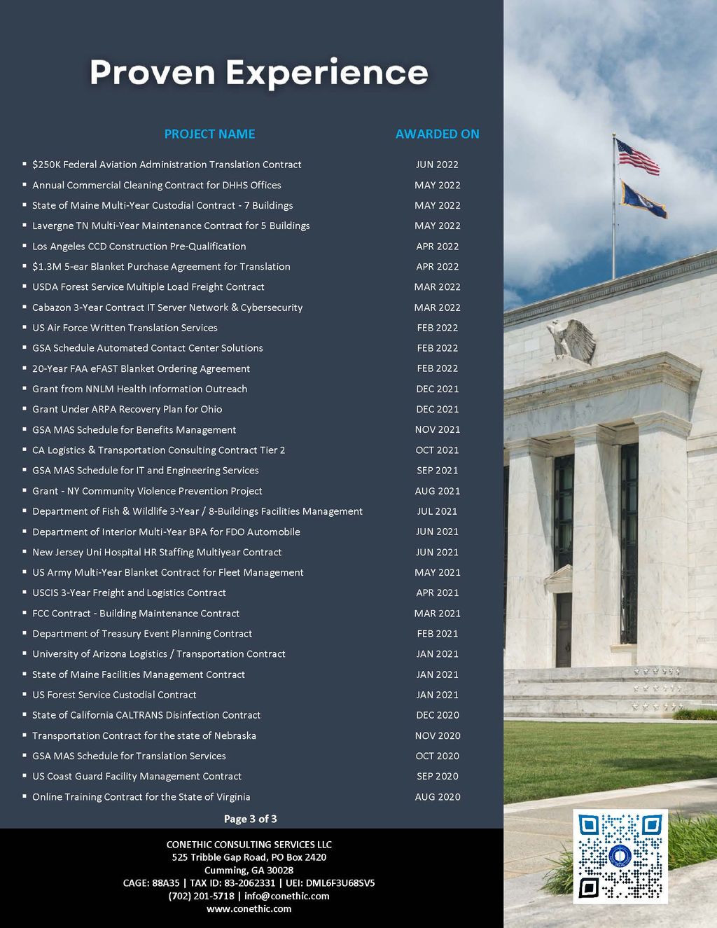 List of Wins - Page Three