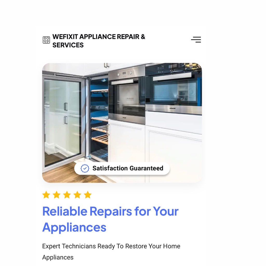 We Fix It Appliance Repair services
