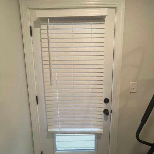 New blinds put on door