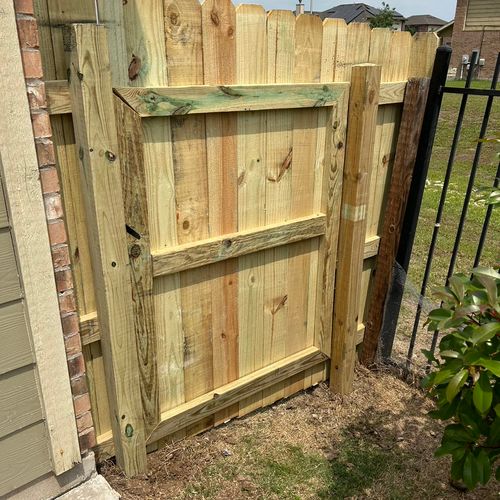 T&C Construction repaired a fence gate that was pr