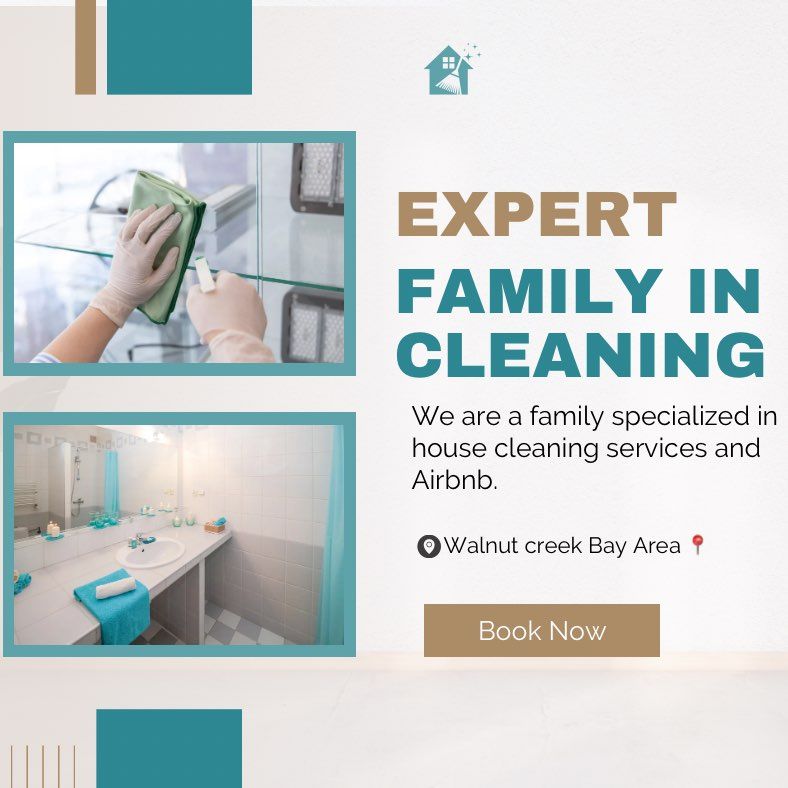 Family in cleaning