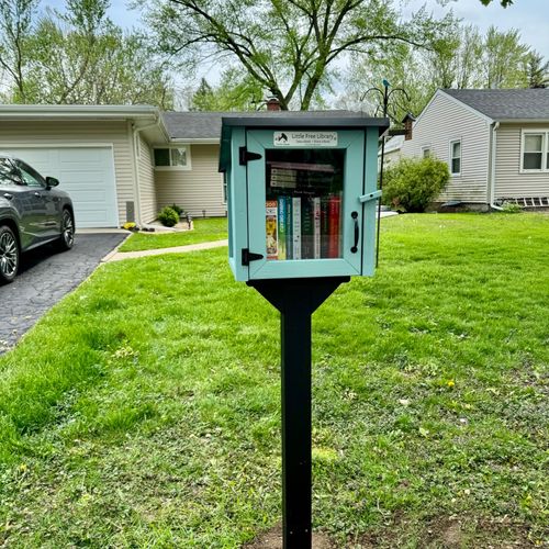 Installed a neighborhood library for me. Wonderful