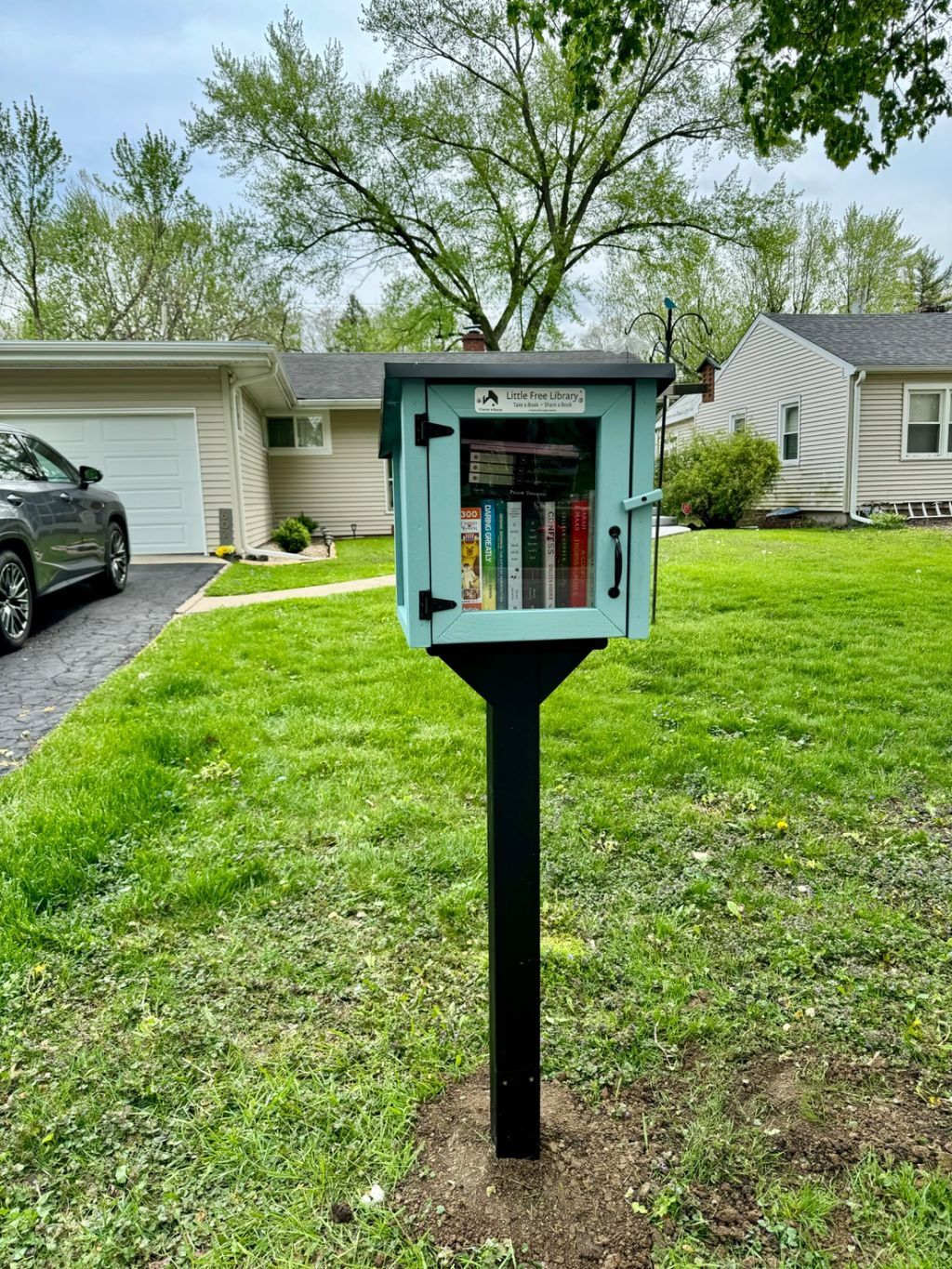 Installed a neighborhood library for me. Wonderful