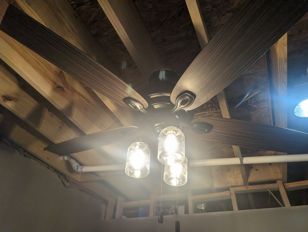 Updated fan light install