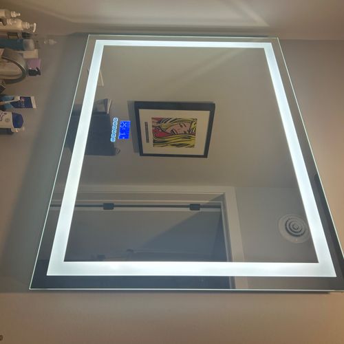 Installed an illuminated mirror with media