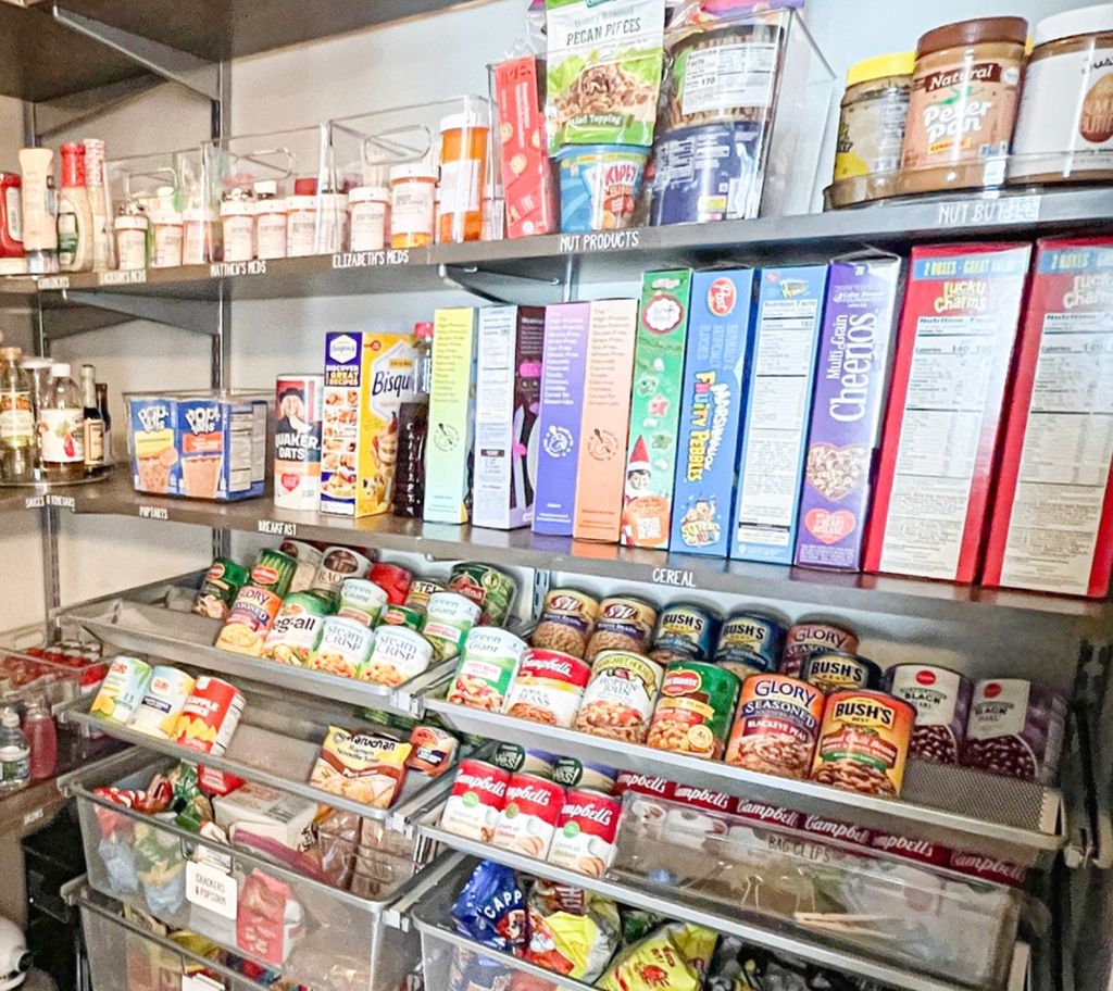 An organized pantry makes meal planning and grocer