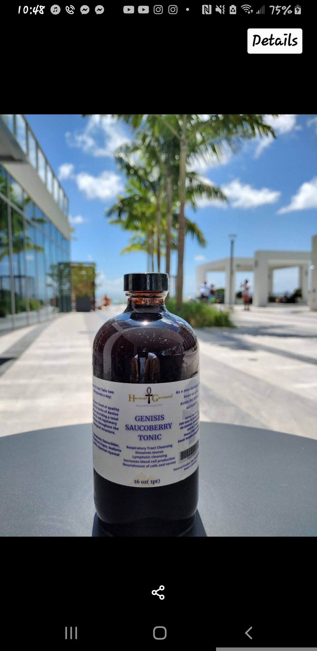GENISIS SAUCOBERRY TONIC MAXIMUM BENIFITS FOR BIOL