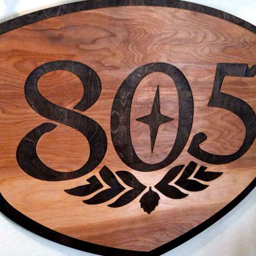 Custom Stained-wood wall plaque