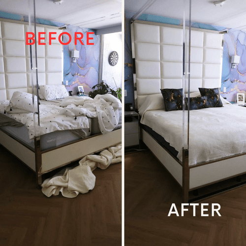 Before & After Master Bedroom Clean