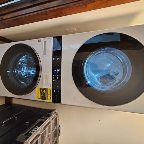 Very good work set up my washer and dryer