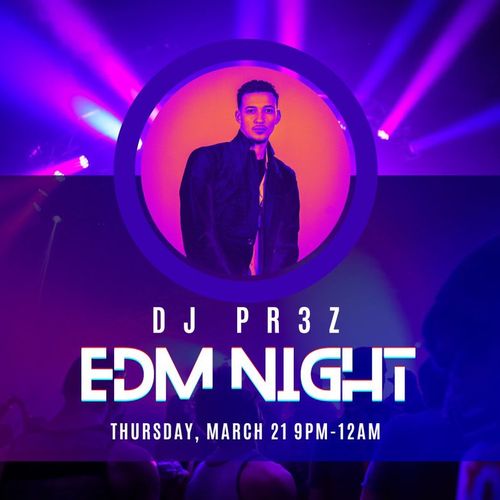 Our very own “DJ PR3Z” DJing an EDM Night at “Down