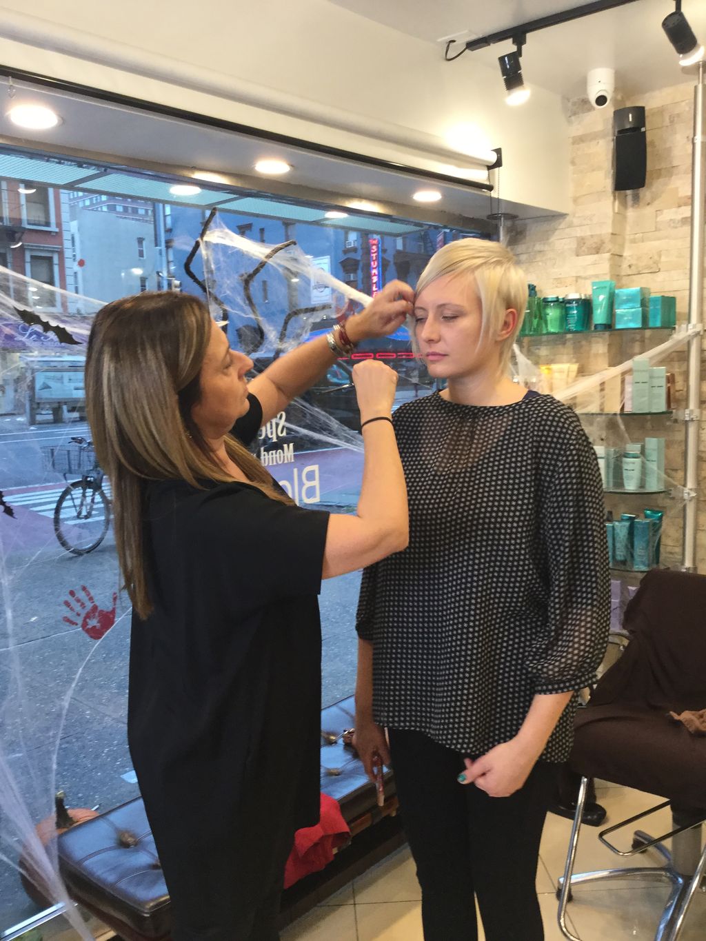 French techniques hair cut. Double process color