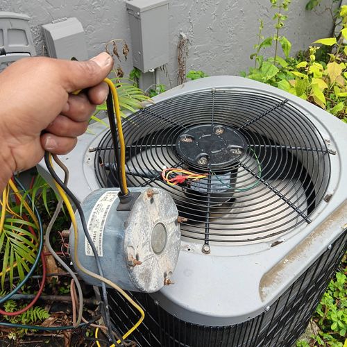 replaced burnt out condenser motor 