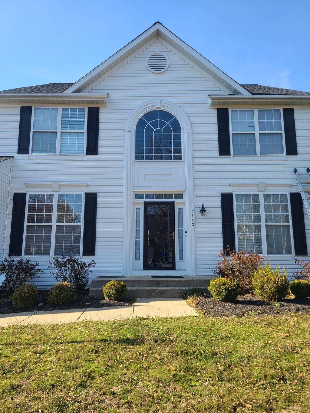 vinyl shutter on siding wall 