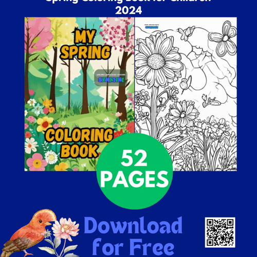 Free Spring Coloring Book for kids