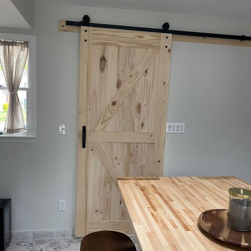 We are happy with our barn door installation. They