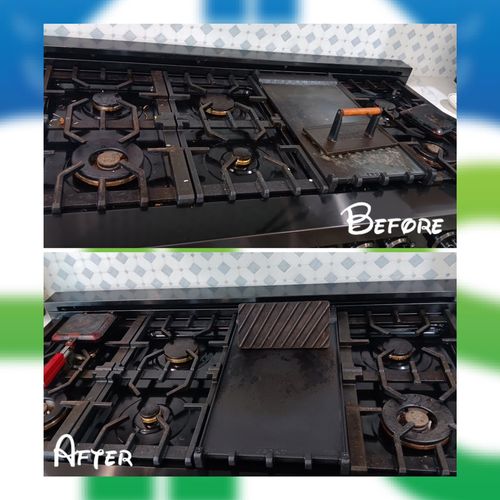 Stove Top Deep Cleaning 