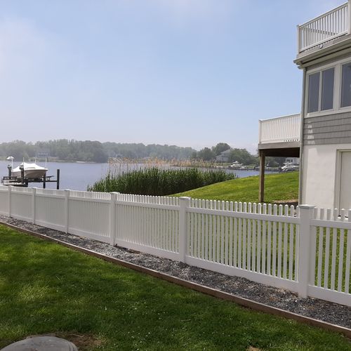 White Vinyl Picket Fence 