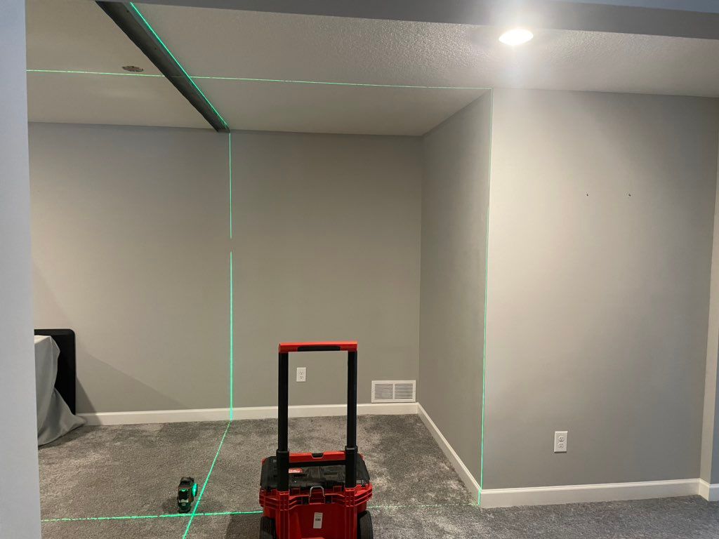 4/1 closing off a room to create office space. Add