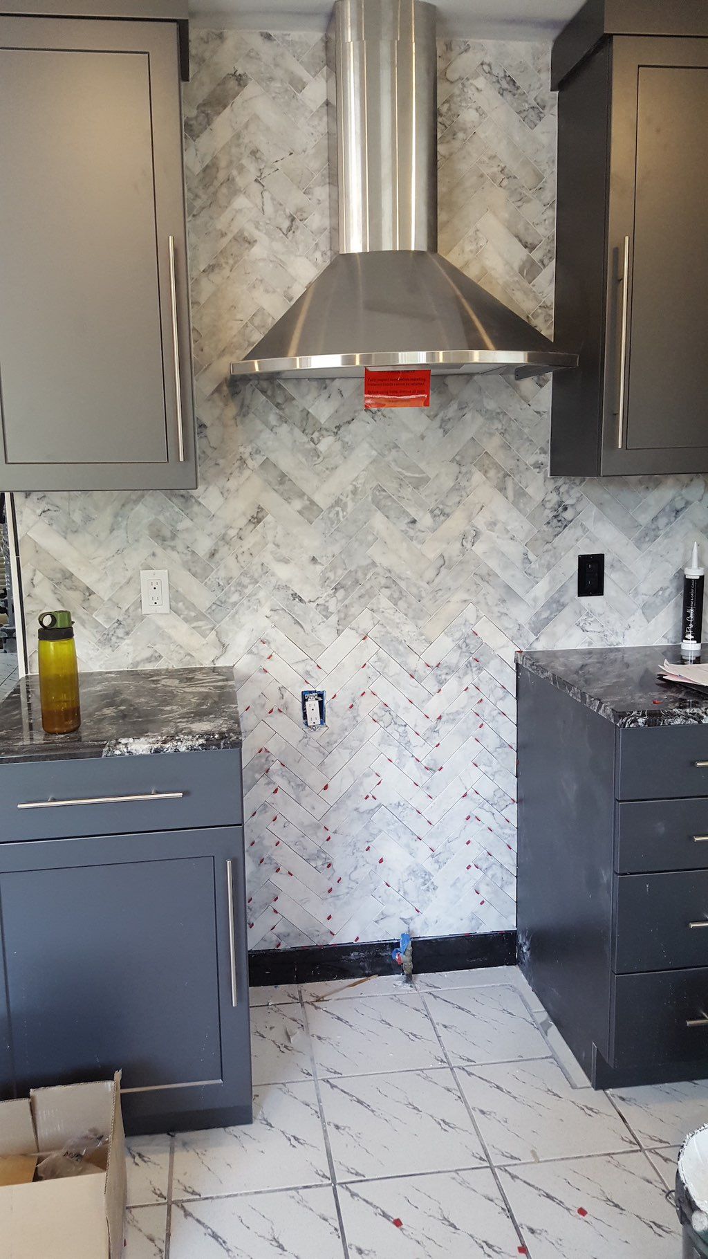 Marble herringbone pattern on a diagonal, my only 