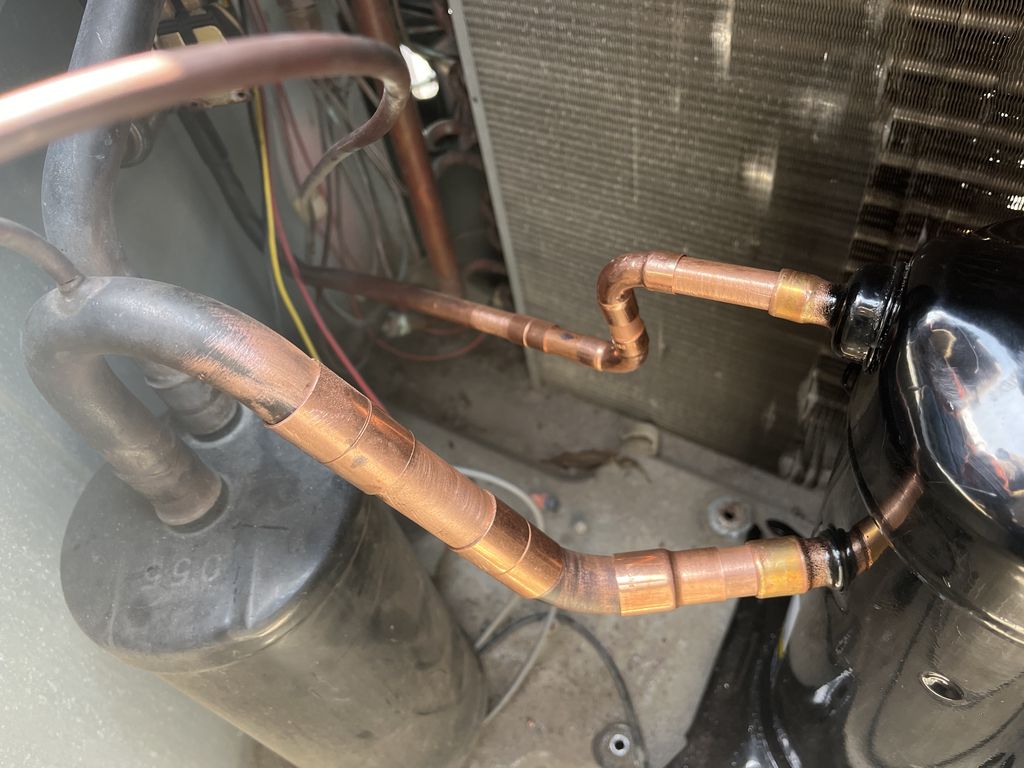 Repiping of compressor & acuumulator