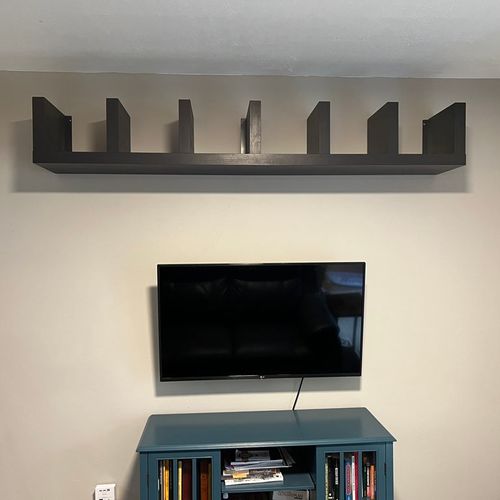 Hung TV and Shelf