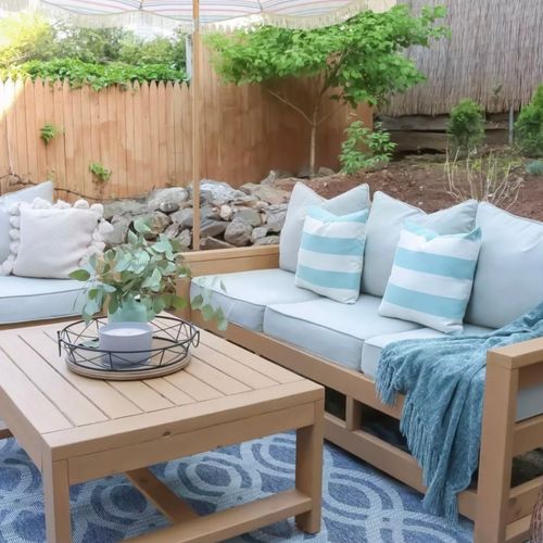 Outdoor couch and table accessory 