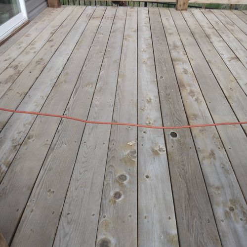 All sanded ready for stain Pro Klean Power Washing