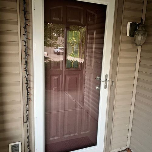 We hired Craig to install our new storm door and h