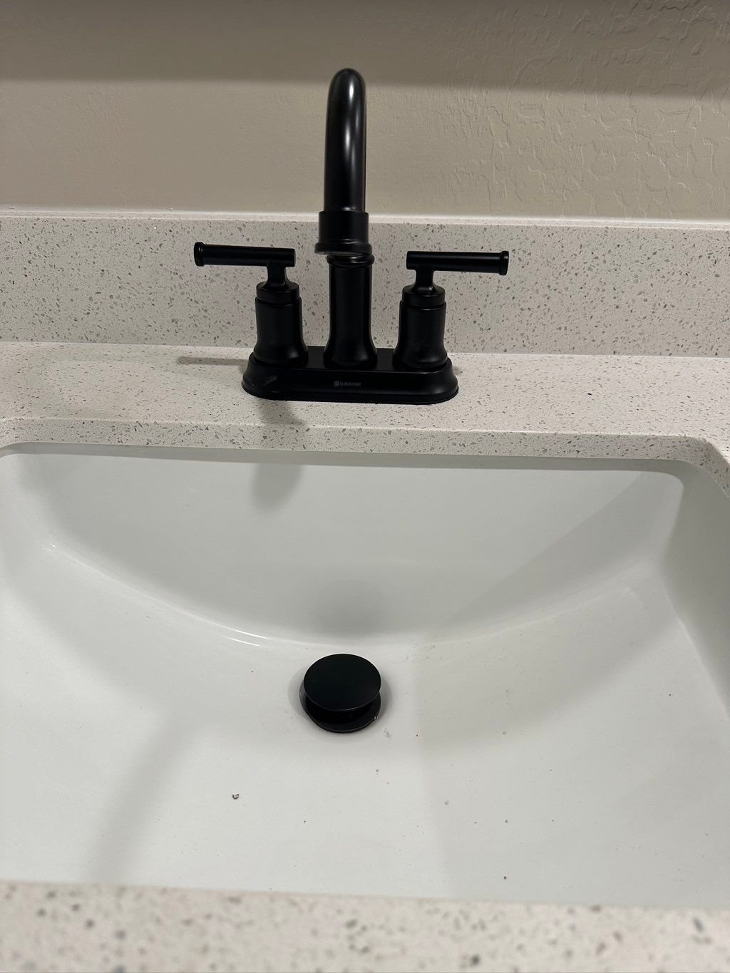 Customer supplied faucet install.
