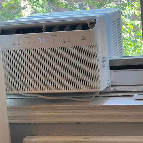 U-Shaped Window Air Conditioner Installed 