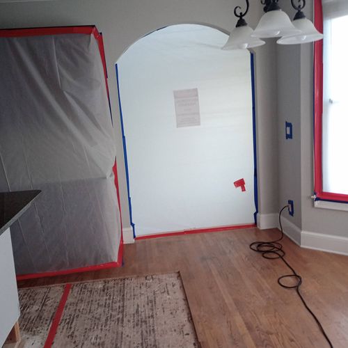 mold remediation in the kitchen area