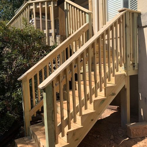 New stairs for older deck
