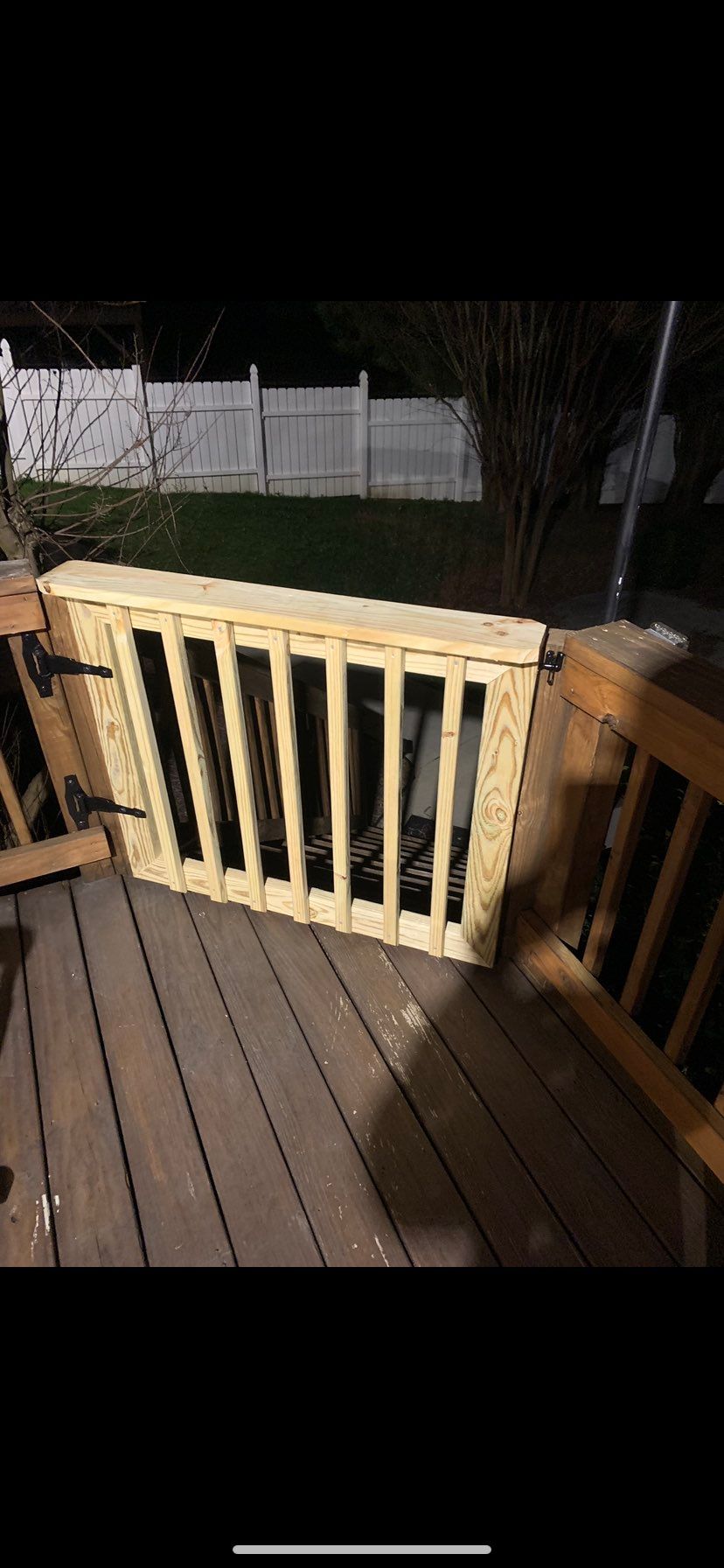Doggy gate for deck stairs