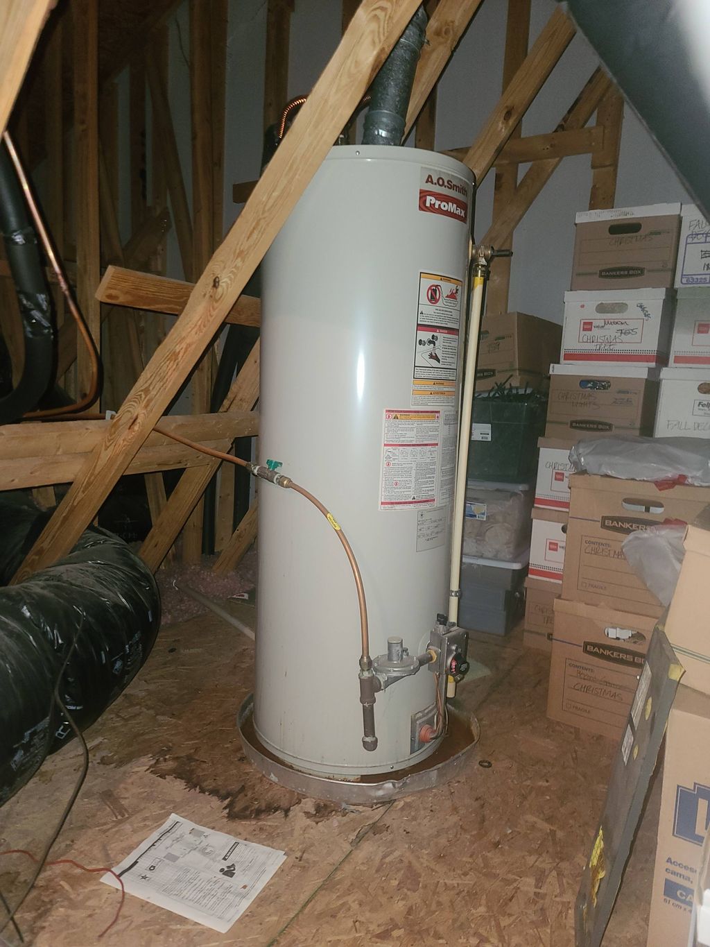 Failed 50-gal gas water heater