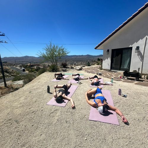 Bachelorette Yoga session in Yucca Valley 