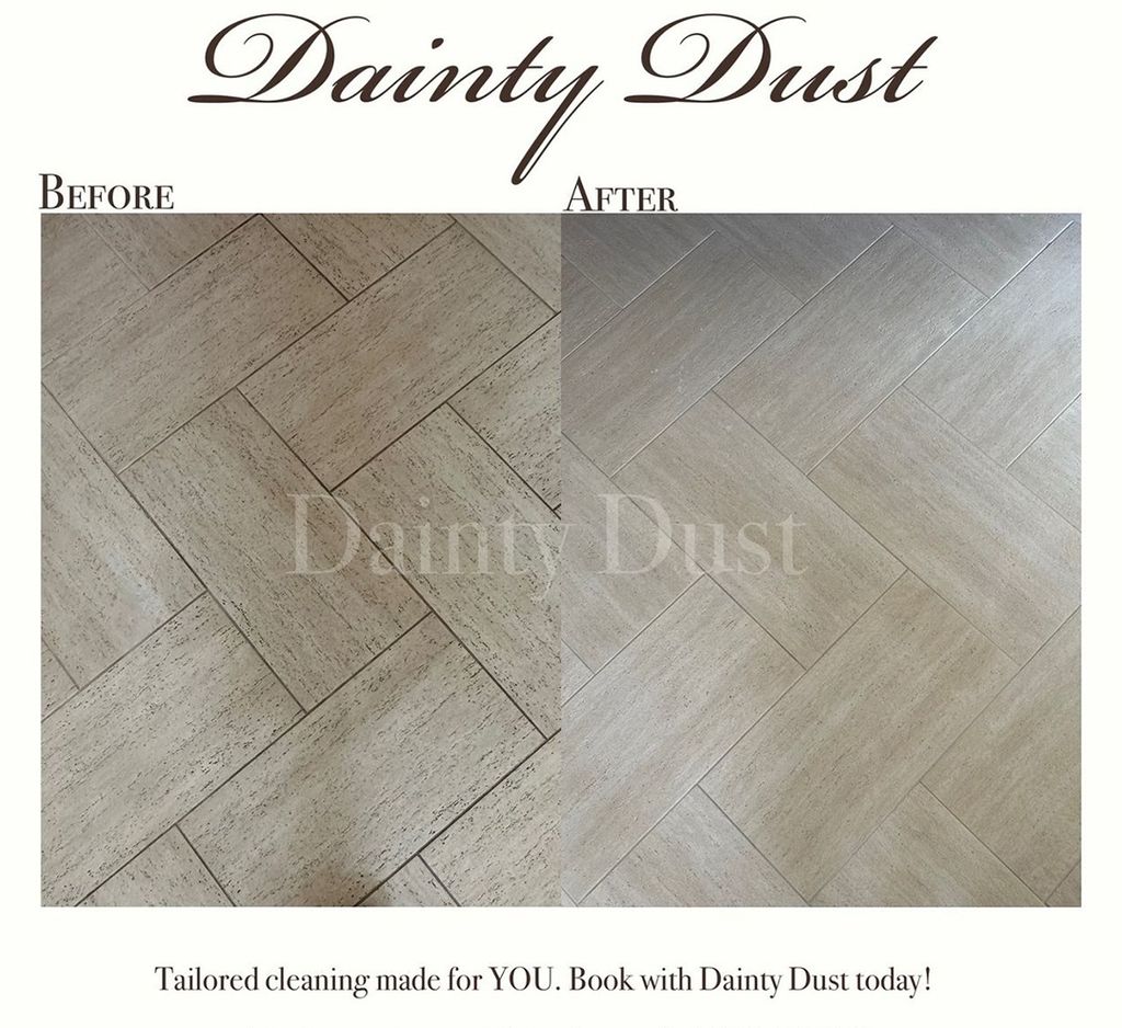 Before and After Floor Cleaning