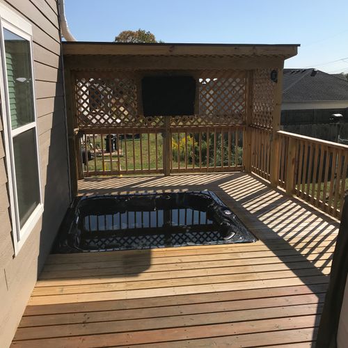 Deck addition before restaining