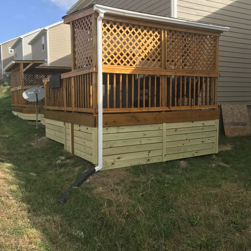 Deck addition with hot tub Rt side