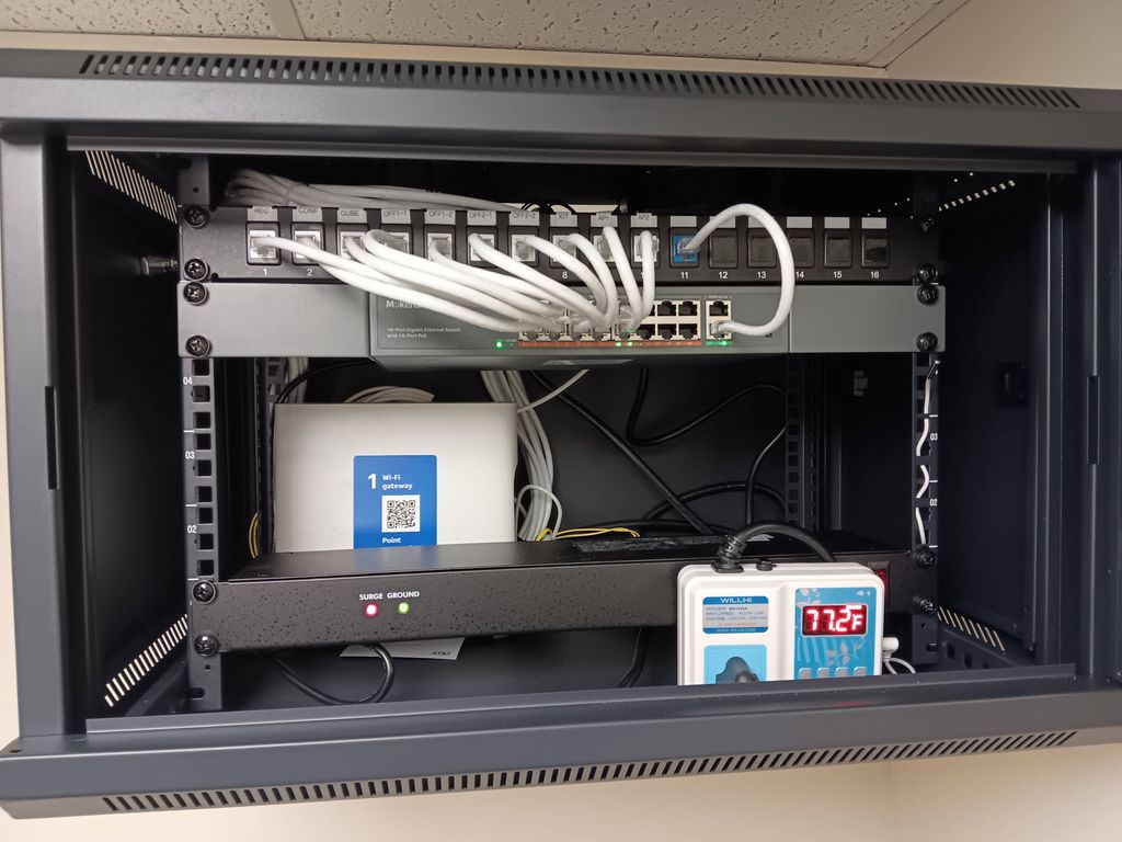 small business cabinet install with equipment and 