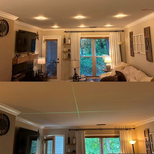 Recess lighting install before & after 
