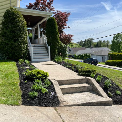 Curb appeal entrance path in Peekskill